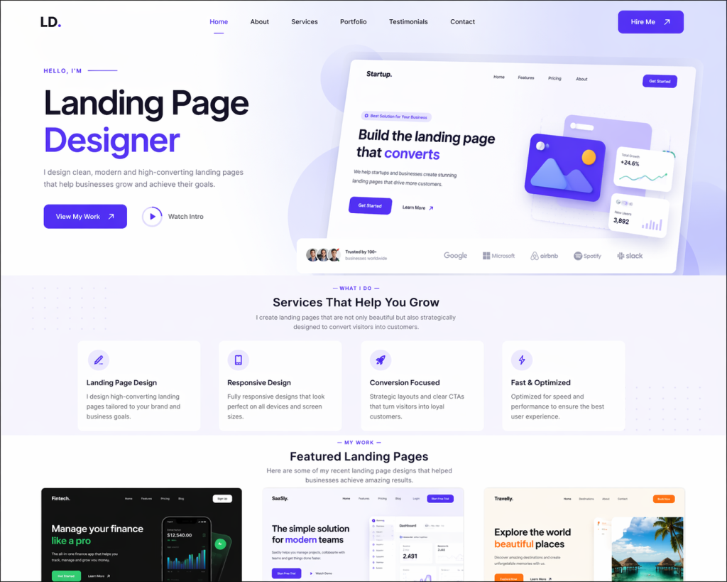 Landing Page Designer